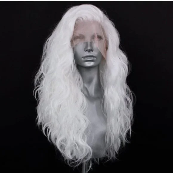 White Curly Lace Wig